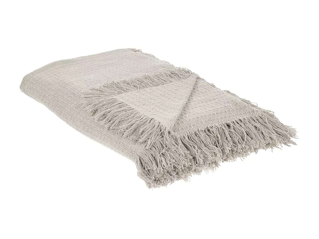 Couvre-lits YERBENT Coton 220 x 240 cm Gris clair