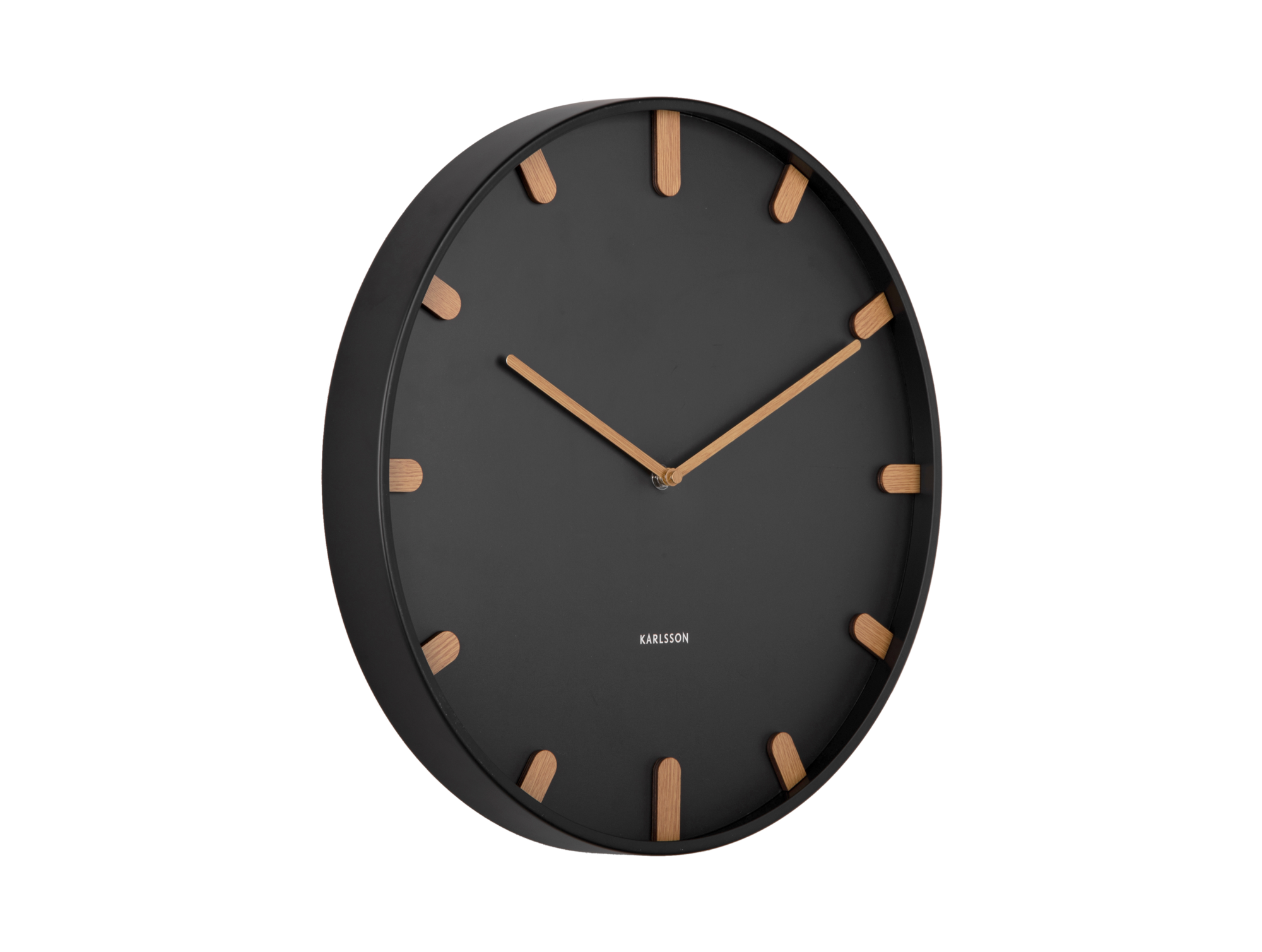 Wall clock Grace metal black