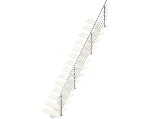 Aluminium leuning voor Pertura Agape rechte trap