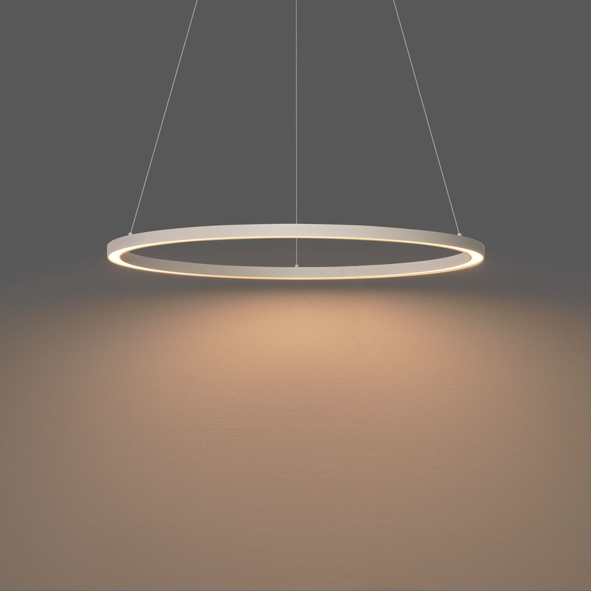 Design hanglamp beige 80cm incl. LED 3-staps dimbaar - Girello