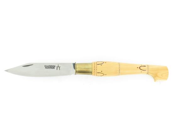 Nontron Virole n° 30 - Sabot - Manche en Buis avec pyrogravure Couteaux de Poche par Nontron