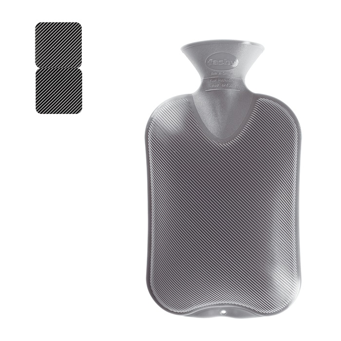 fashy Wärmeflasche<br>1 Stück, 2l, Doppellamelle anthrazit