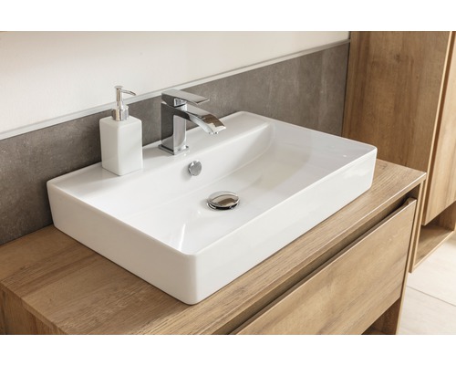 Wastafelmeubel FACKELMANN Natura BxHxD 93,5 x 52,5 x 45,5 cm Frontkleur eikenhoutdecor 79702