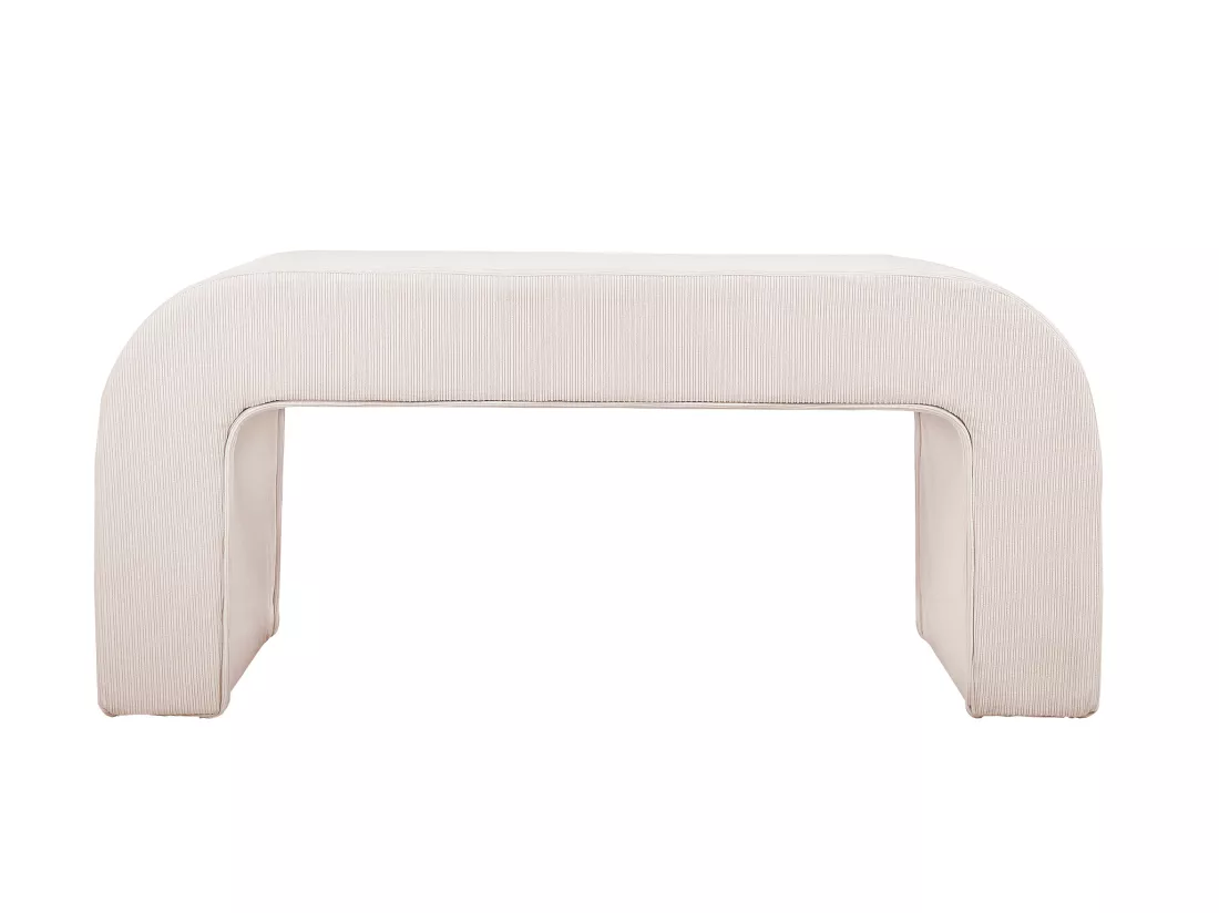 Banc en velours côtelé - Crème - CALVELO