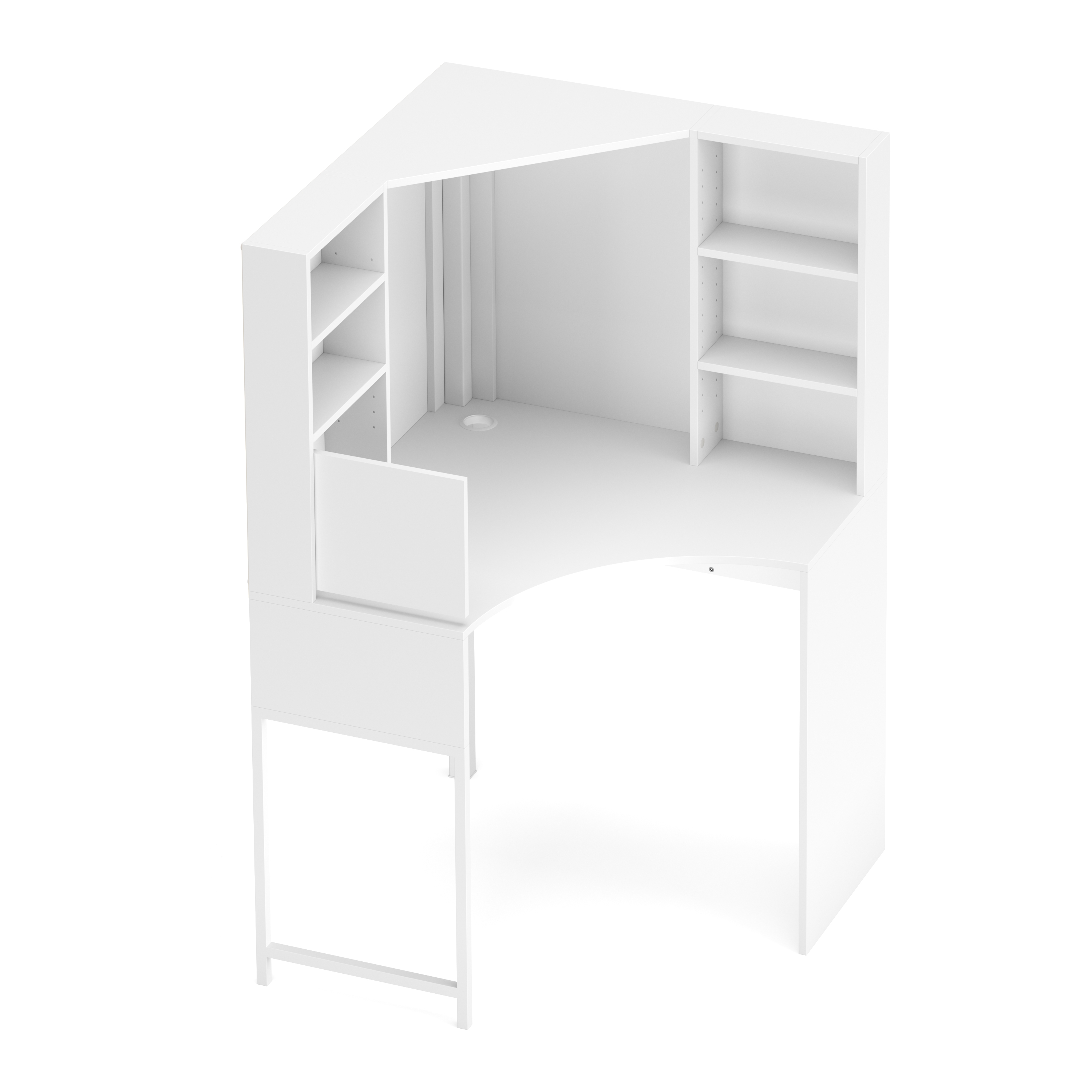 Eckschreibtisch EMIL 85 x 85 x 142 cm weiss