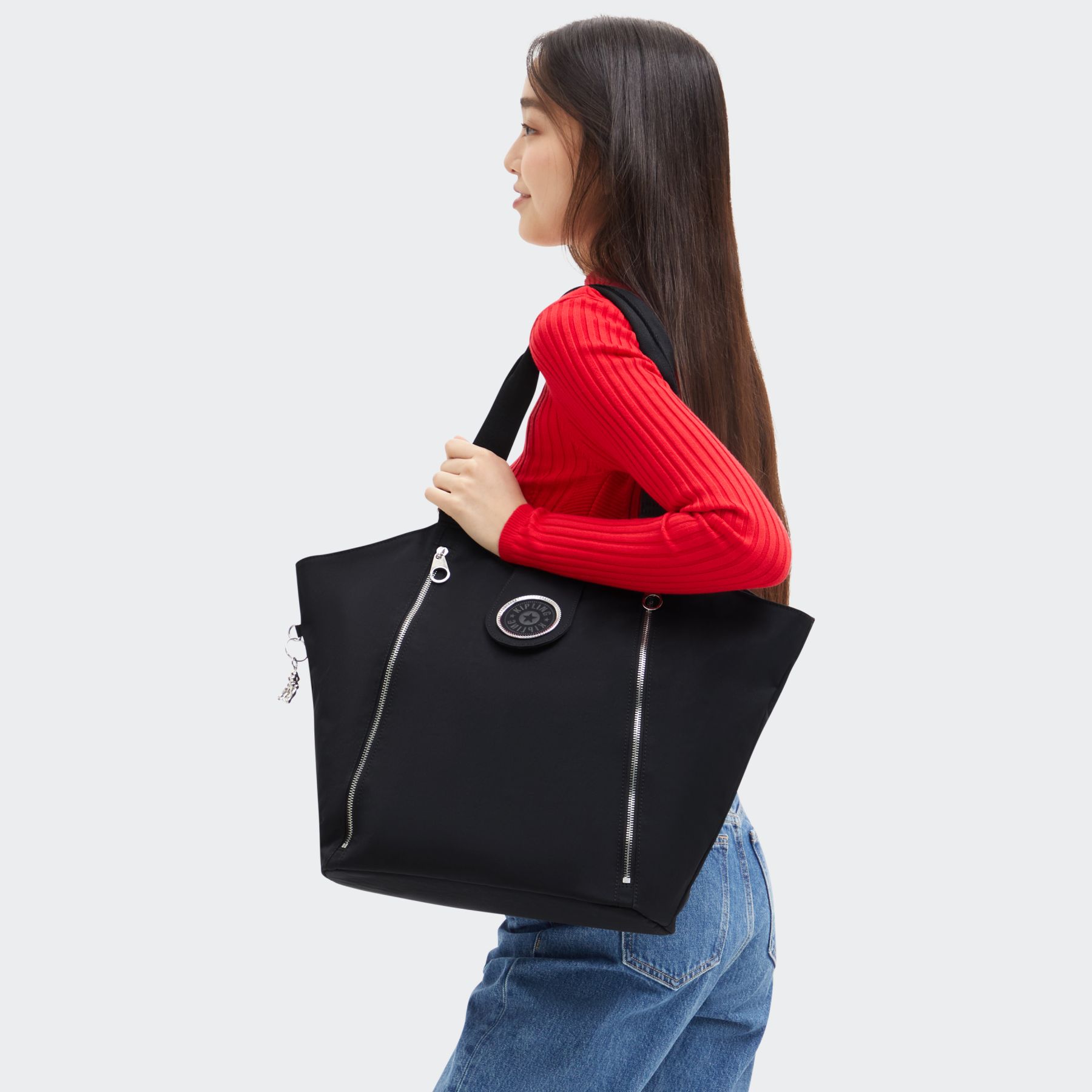 RECICELY Fourre-tout de taille moyenne avec fermeture zippée et magnétique - Black Spice