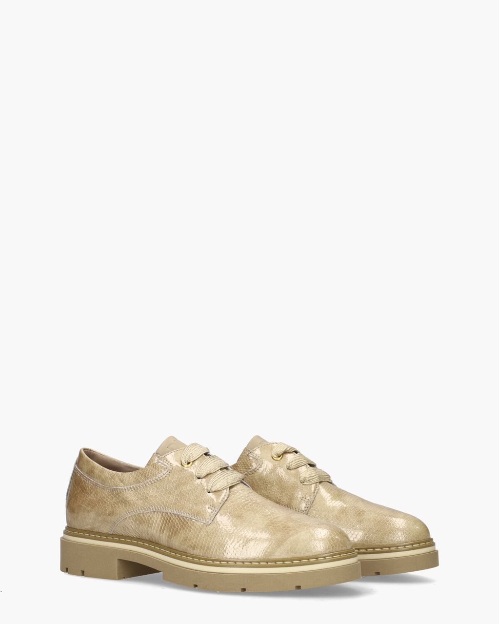 DLSport 5923 Beige Dames Veterschoenen