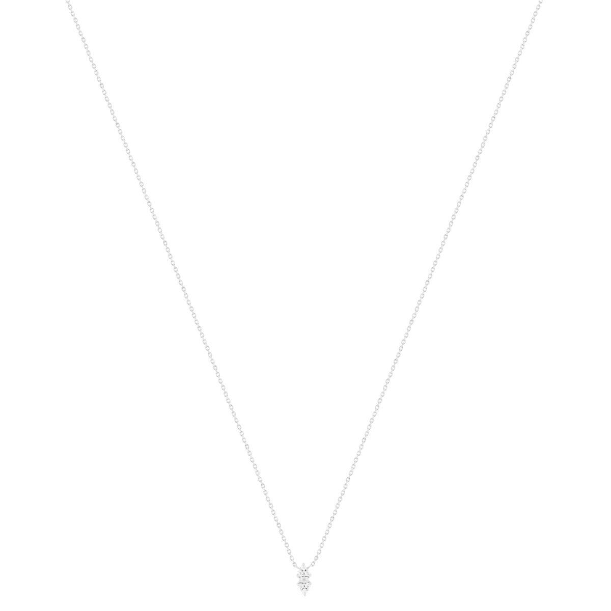 Collier argent 925 zirconias 45 cm