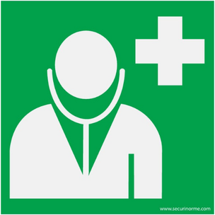 Panneau ISO EN 7010 - Médecin - E009