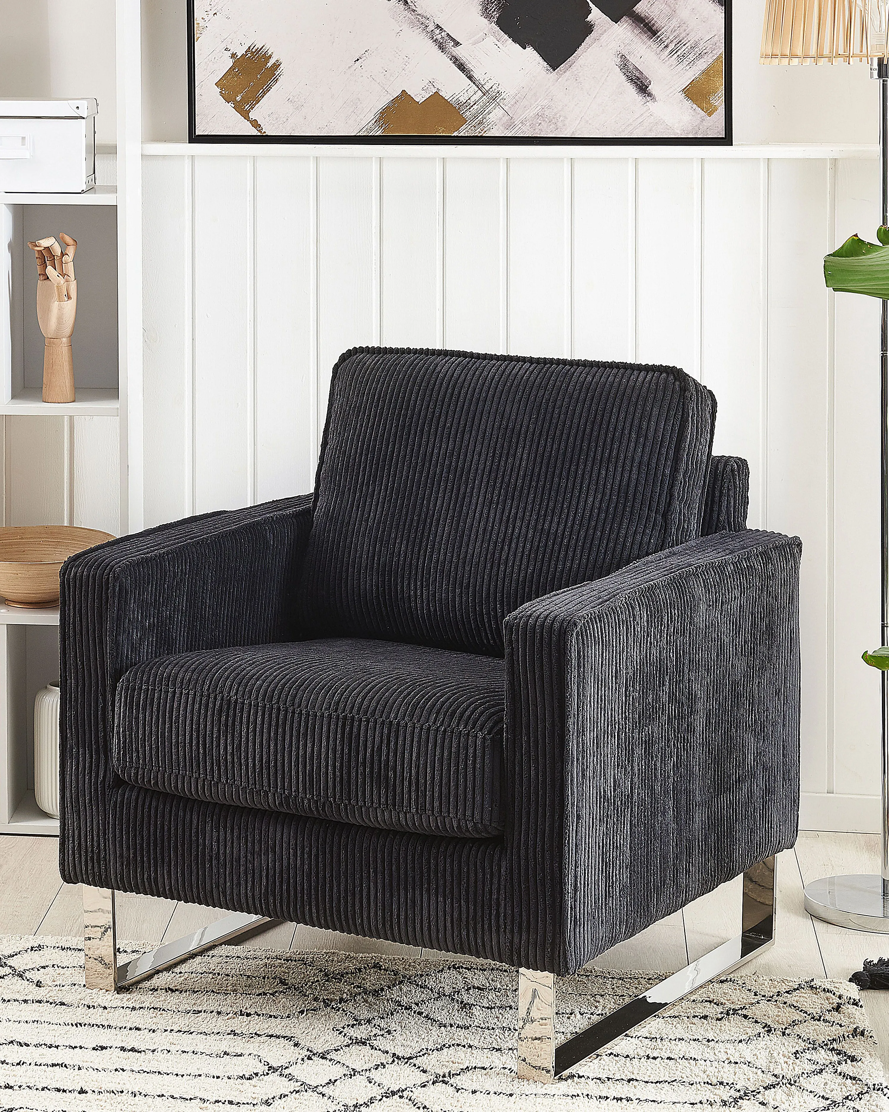 Fauteuil VIND Corduroy Zwart