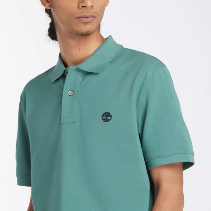Polo Millers River en piqué pour homme bleu sarcelle