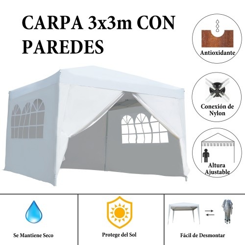 Gazebo portátil para jardim, branco