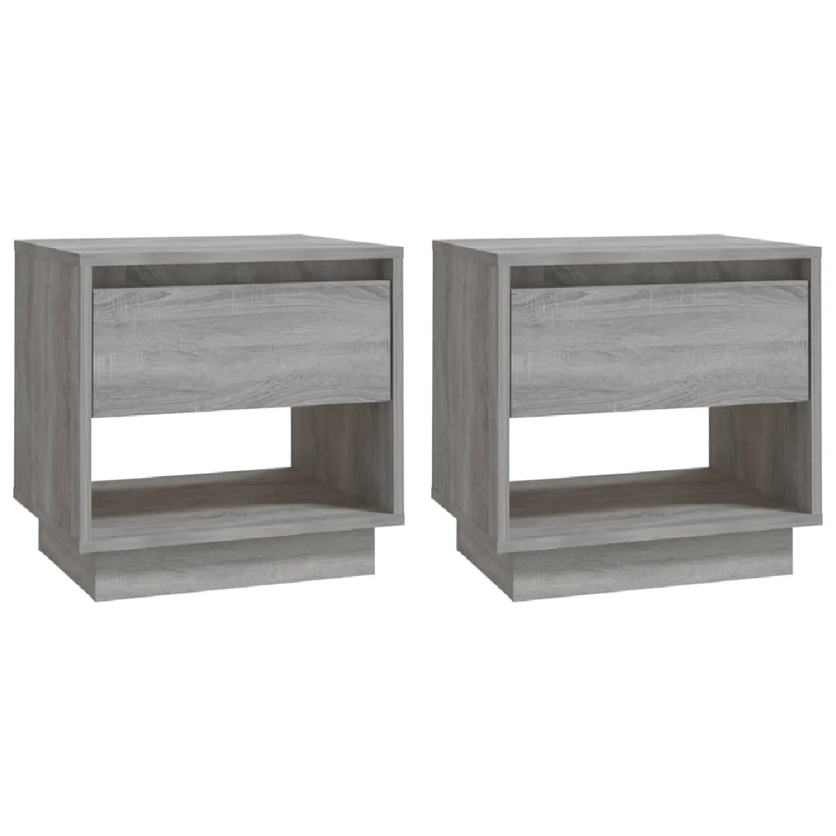vidaXL Tables de chevet Sonoma gris - Lot de 2