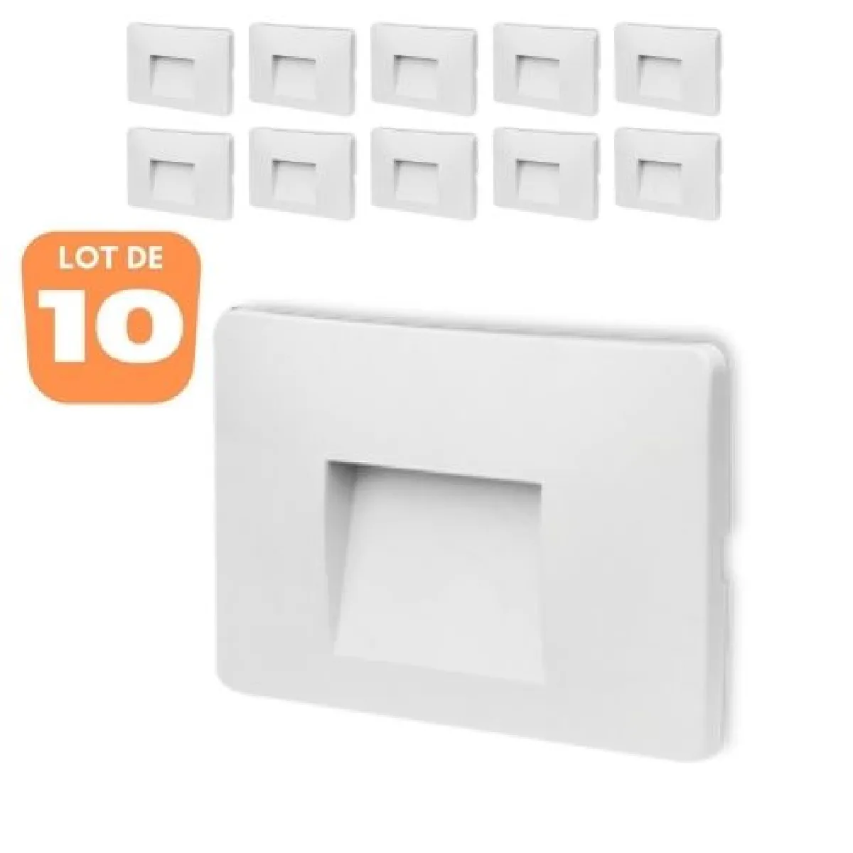 Braytron 10 Spots LED Mural VEKTAB3 3W - Blanc