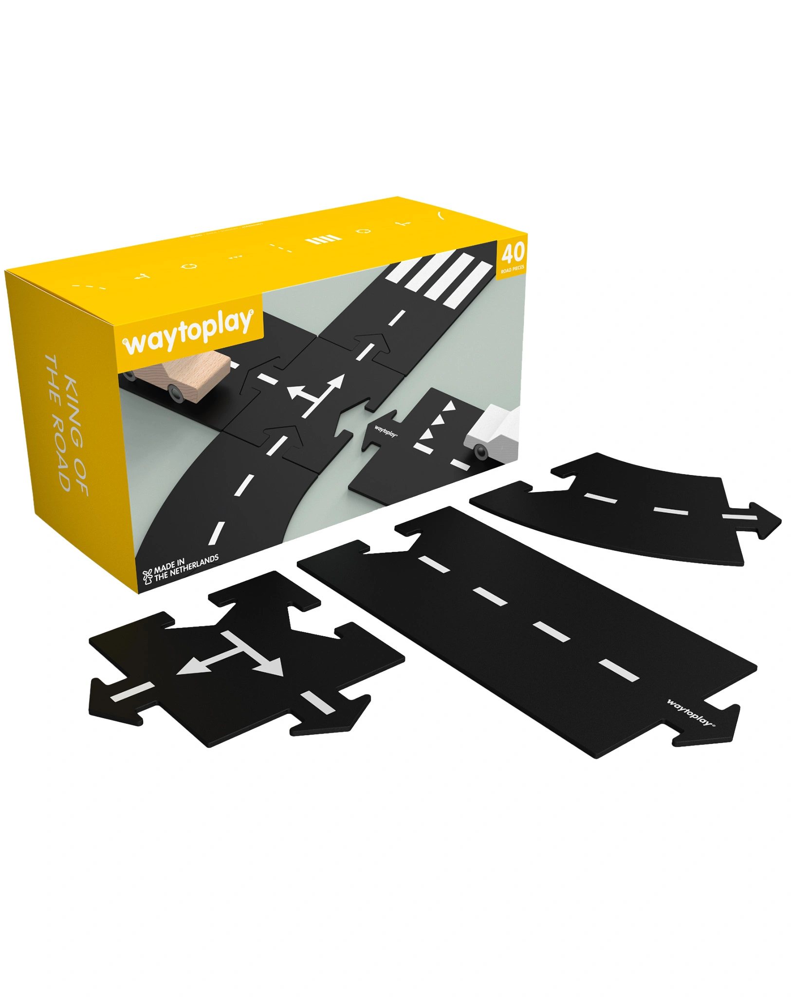 Spielstraßen-Set KING OF THE ROAD 40-teilig
