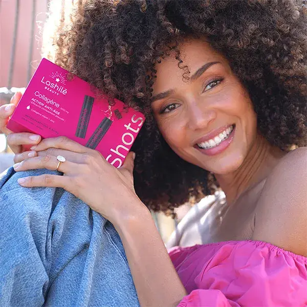 Lashilé Beauty Shots Collagen 5000 mg Ação Antienvelhecimento Colágeno Marinho tipo 1 e 3, Zinco 14 doses