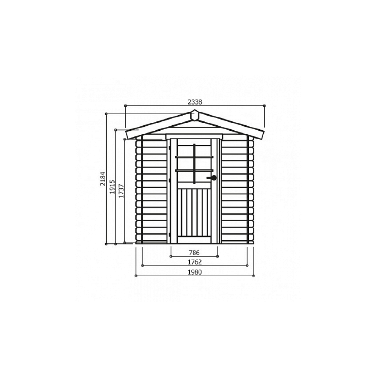 Superia essen abri de jardin en bois 198x198x218cm