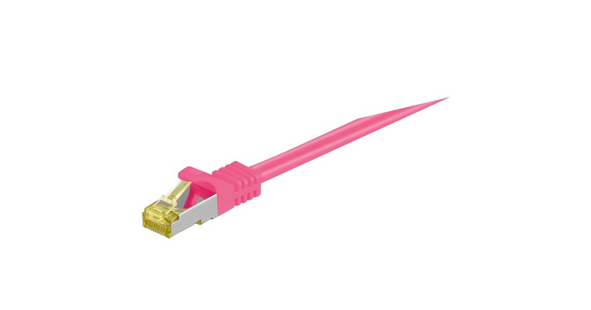 goobayPatchkabel RJ-45 Cat.6a S/FTP (PIMF), met Cat.7  (Pink, 1 meter)