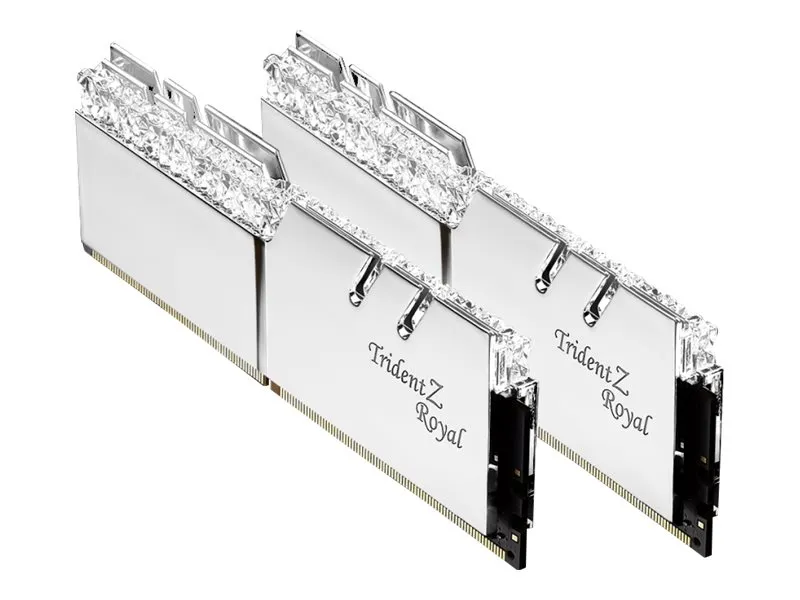 [OUTLET] - G.Skill Trident Z Royal Series - DDR4 - sæt - 16 GB: 2 x 8 GB - DIMM 288-PIN - 5333 MHz / PC4-42600 - CL22 - 1.6 V - ikke bufferet - ikke-ECC - sølv