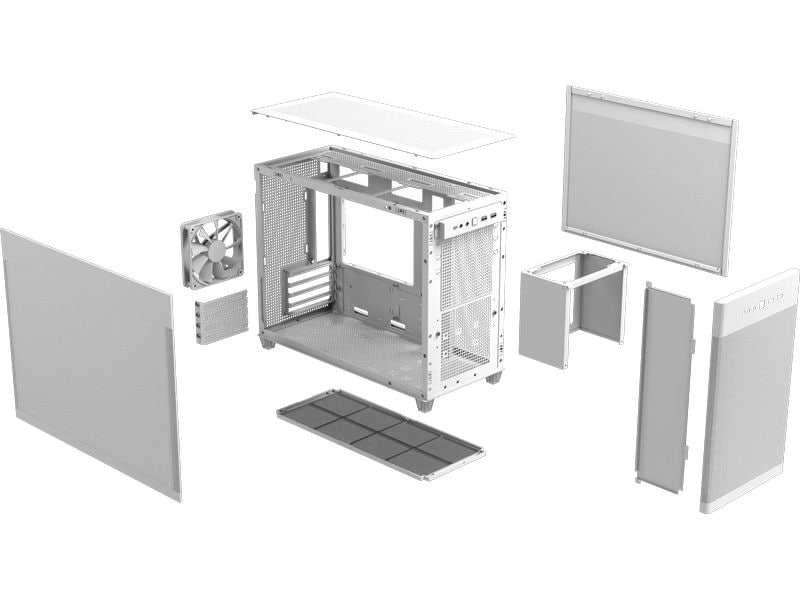 ASUS PC-Gehäuse AP201 MicroATX Weiss 33-Liter microATX-Gehäuse