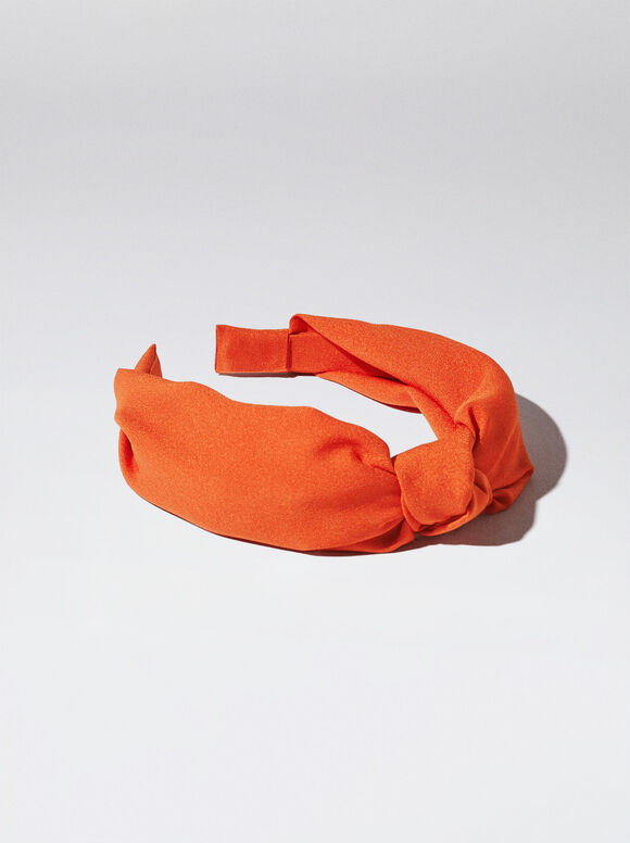 Diadema com Nó Largo - Laranja