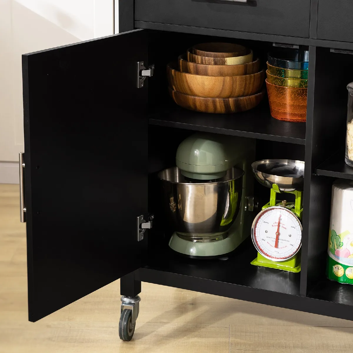 SoBuy FKW108-SCH - Bois et Inox