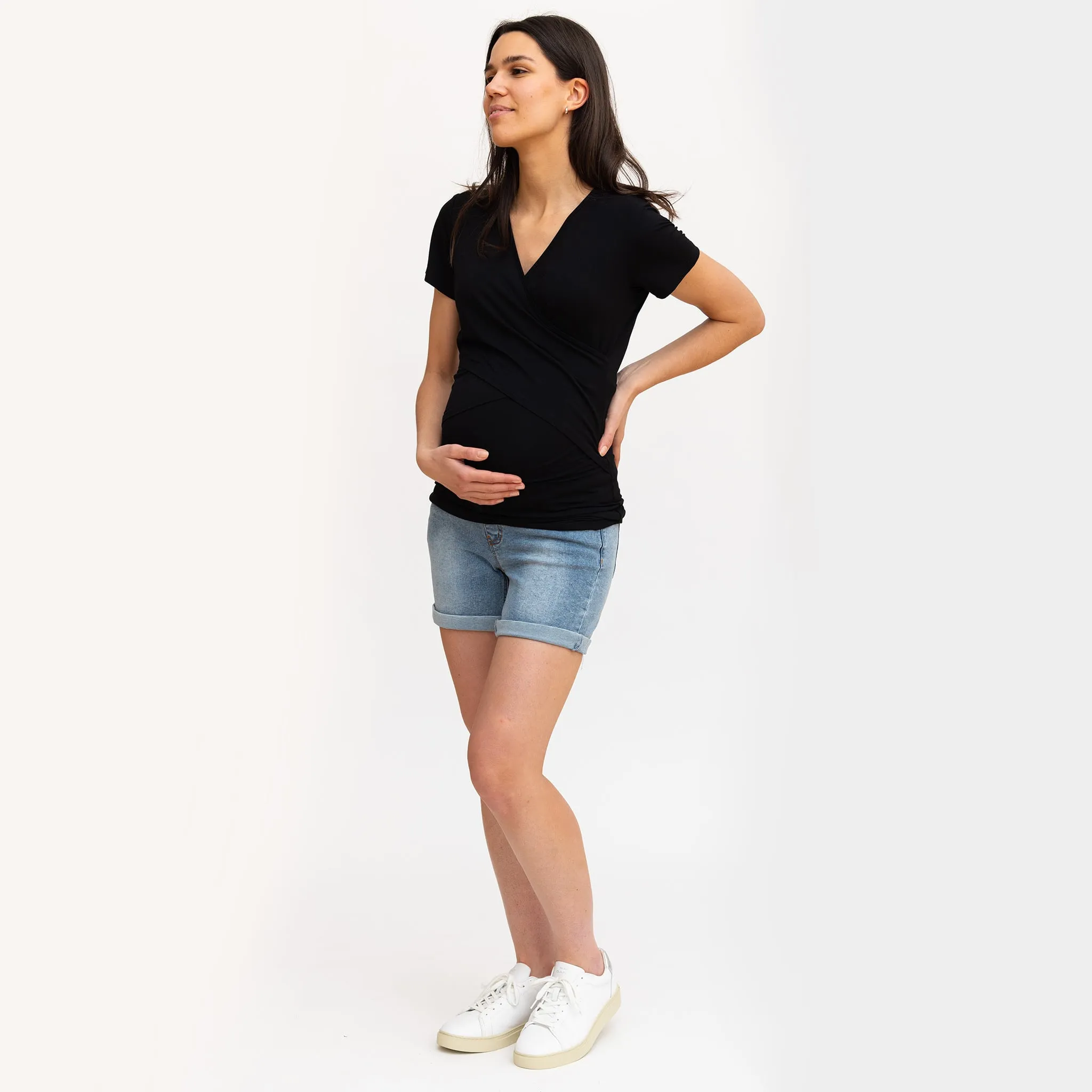Bella Maternité T-Shirt Allaitement Noir