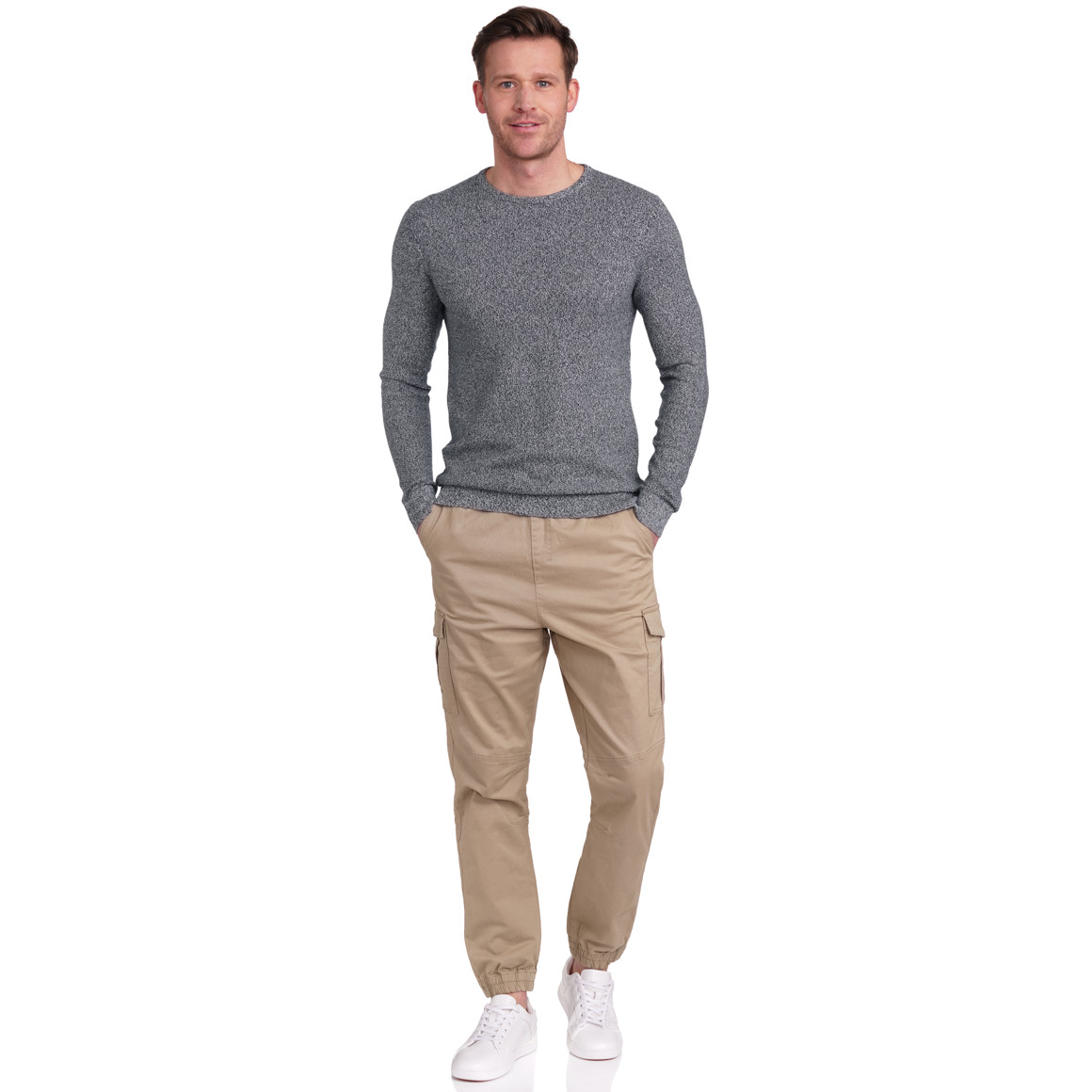 VanVaan Denim Herren Cargohose in Unifarben beige