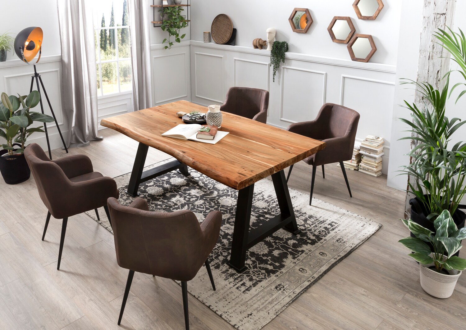 Tischplatte 240x100 Akazie Esstisch Schreibtisch DIY Tisch Zubehör Küchentisch