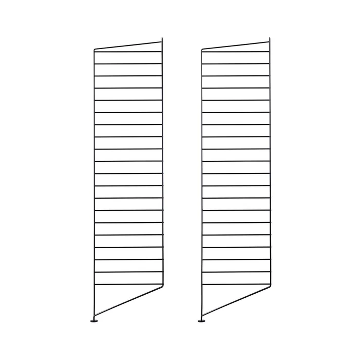 String - Bodenleiter für String (Works) Regal 115 x 30 cm (2er-Set), schwarz