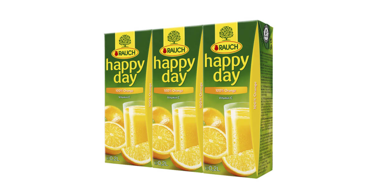 Rauch Happy Day Orange 3x 0,2 Liter (Einweg)