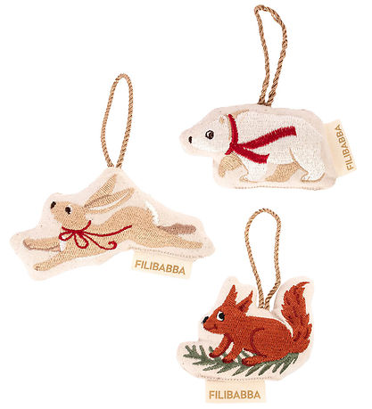 Filibabba Weihnachtsschmuck-Set - Nordische Tiere - 3 st. - Wond