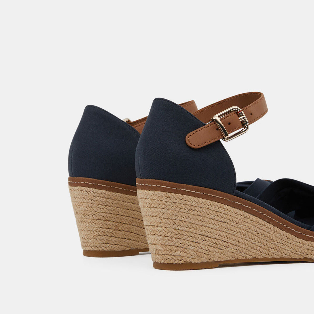 Tommy Hilfiger Sandales compensées Iconic Elena bleu marine - Talon 6 cm