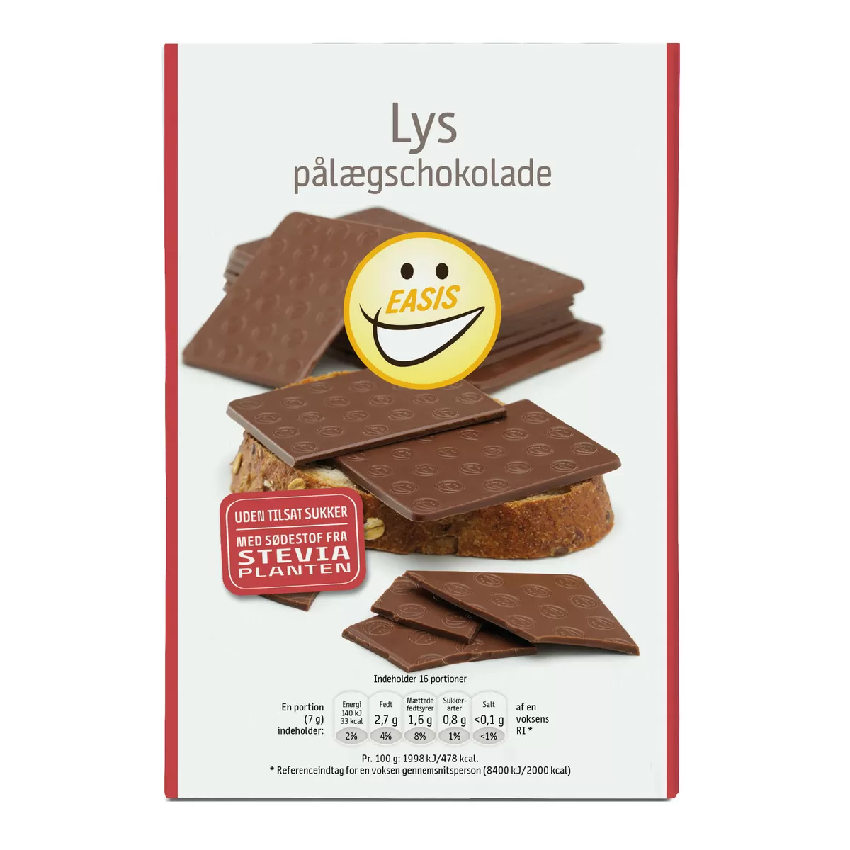 Easis Lys Pålægschokolade - 112 g