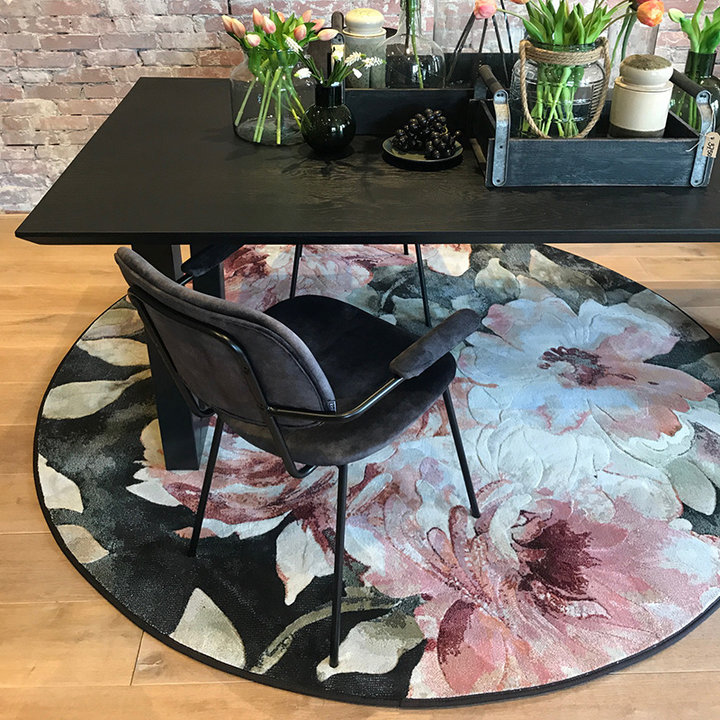 Rond bloemen vloerkleed - Anaheim 3434