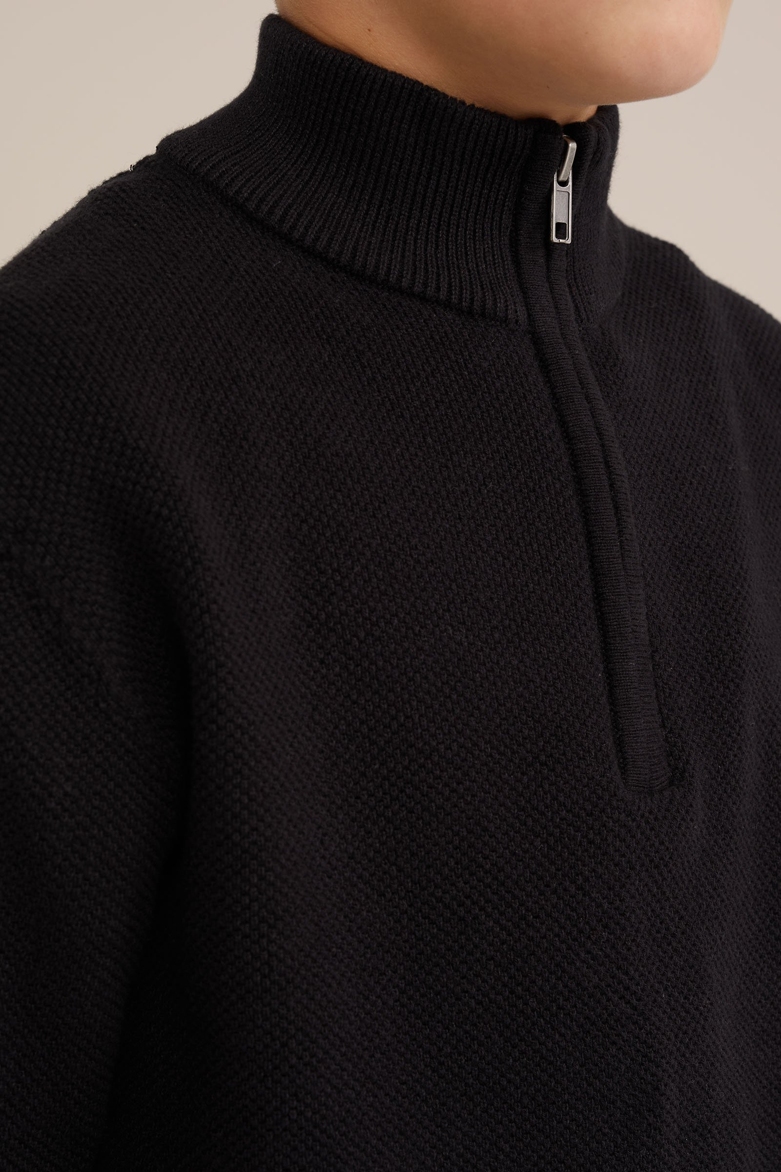 Jongens trui met structuur Blue Ridge Zwart