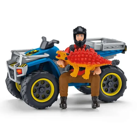 Schleich® 41466 Dinosaurs - Flucht auf Quad vor Velociraptor