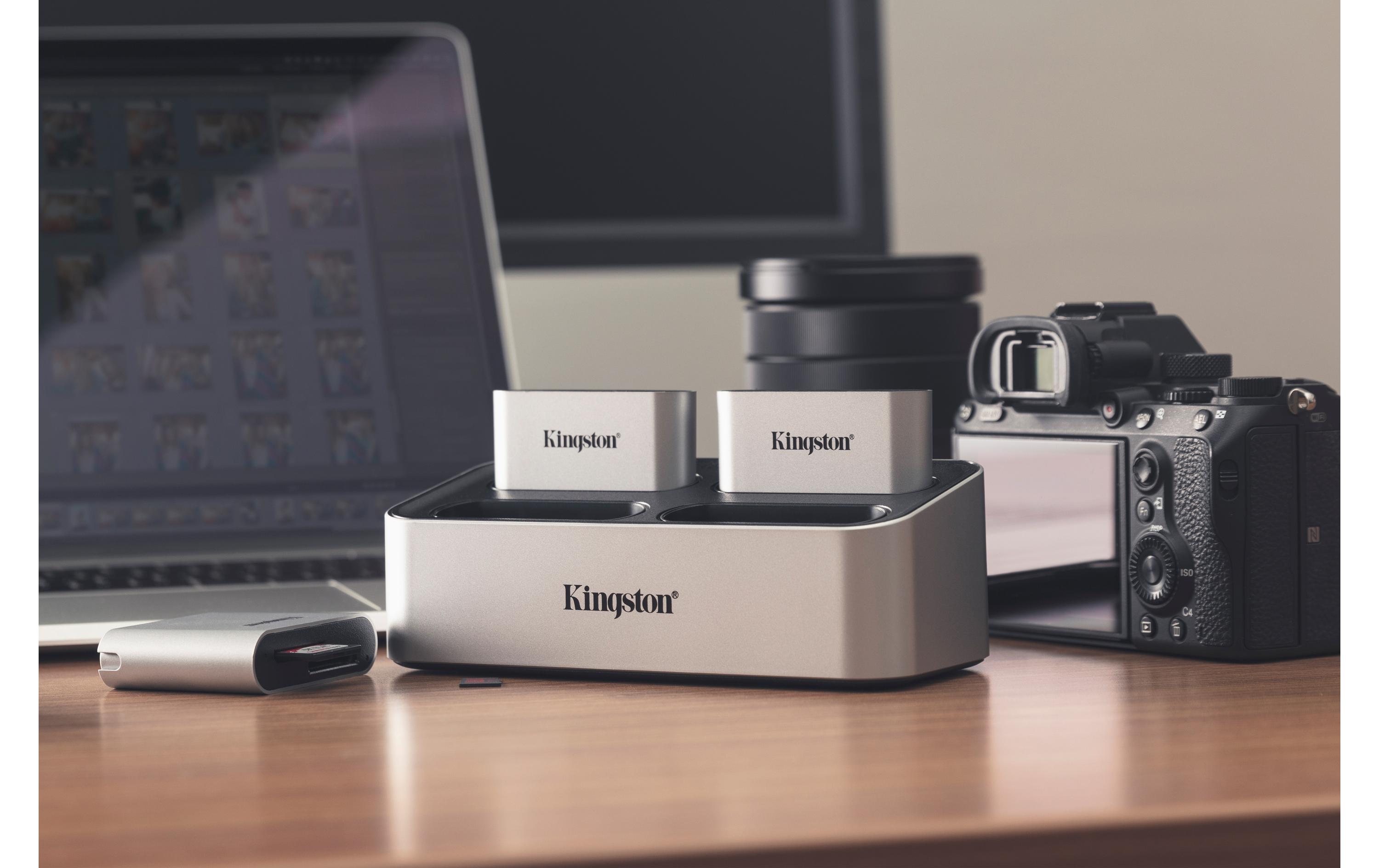 Card Reader Extern Workflow miniHubUSB-Hub mit USB-A und USB-C Anschluss zu Kingston Workflow Sation