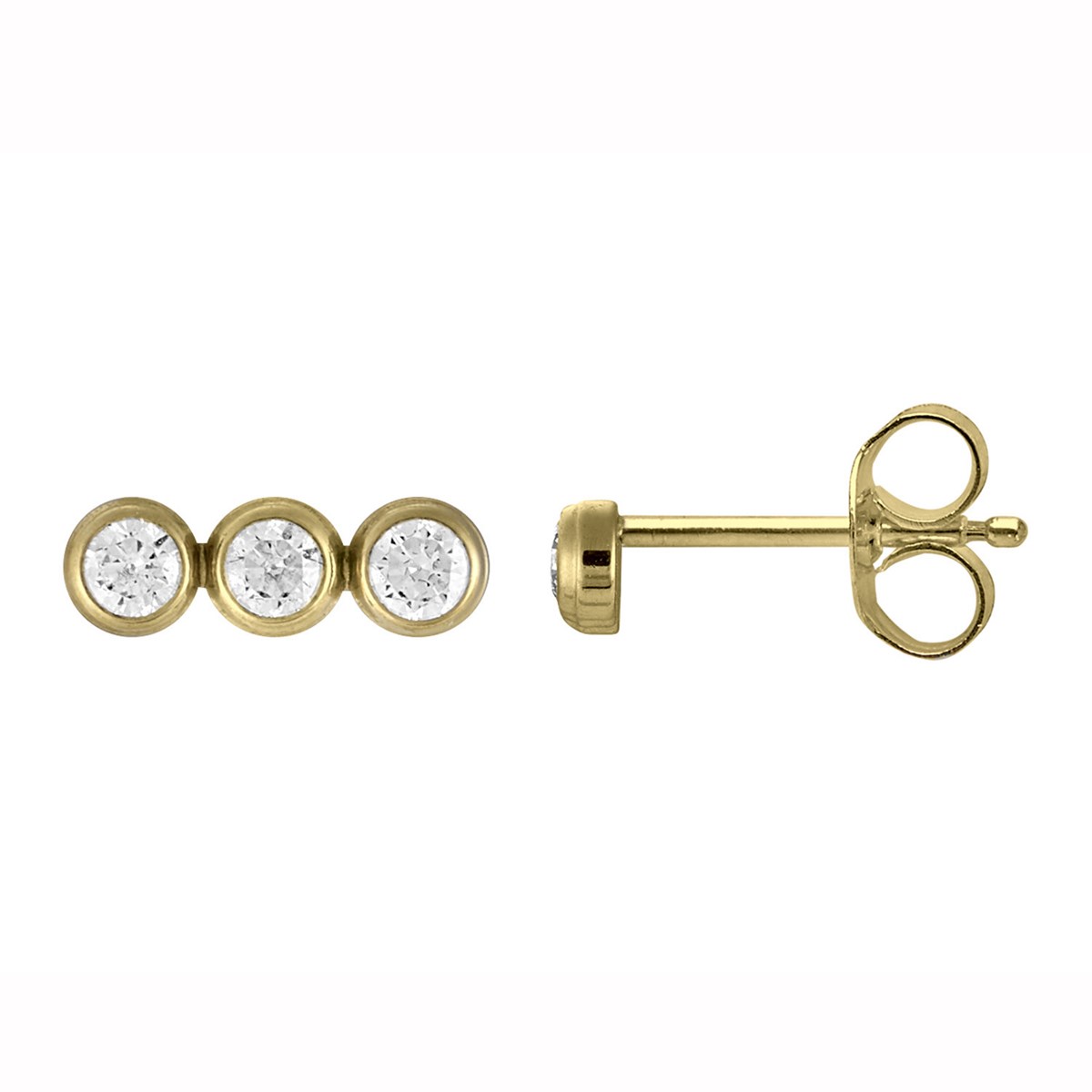 Boucles d'oreilles Brillaxis oxydes en or 9 carats