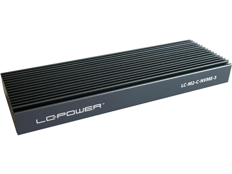 LC-Power Externes Gehäuse LC-M2-C-NVME-3 M.2 Aluminiumgehäuse für eine NVMe-M.2-SSD