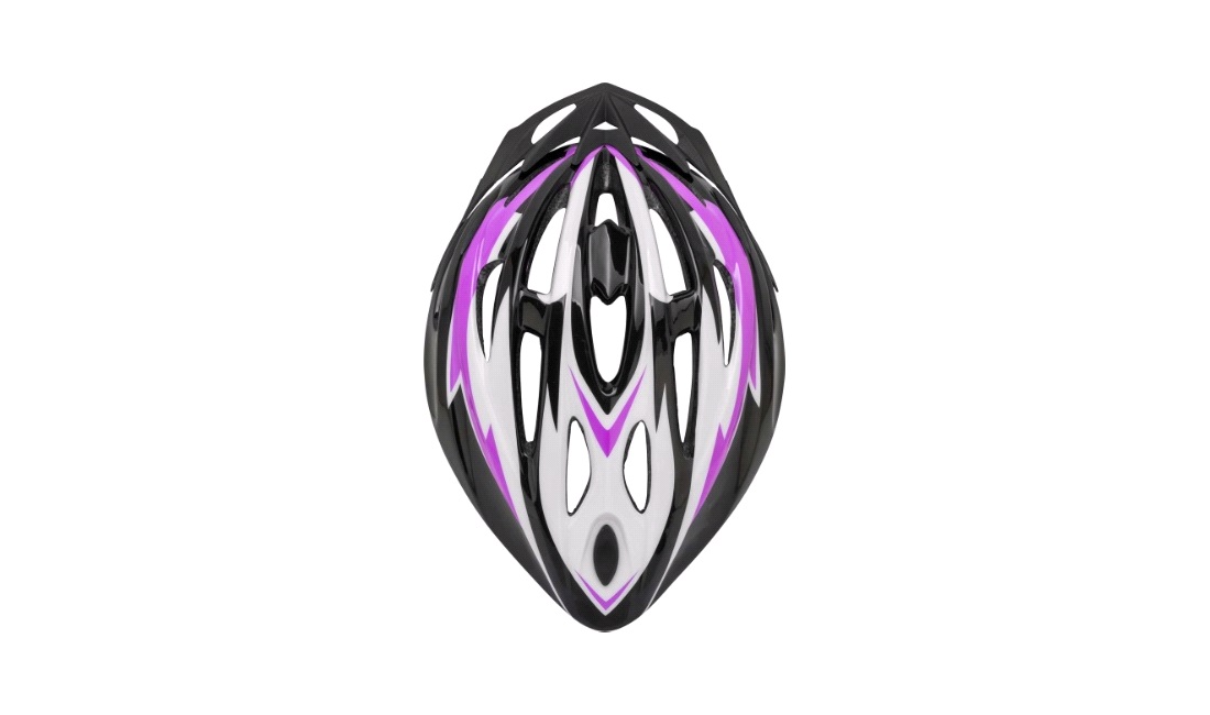 Cykelhjelm sort/lilla/hvid junior 52-55