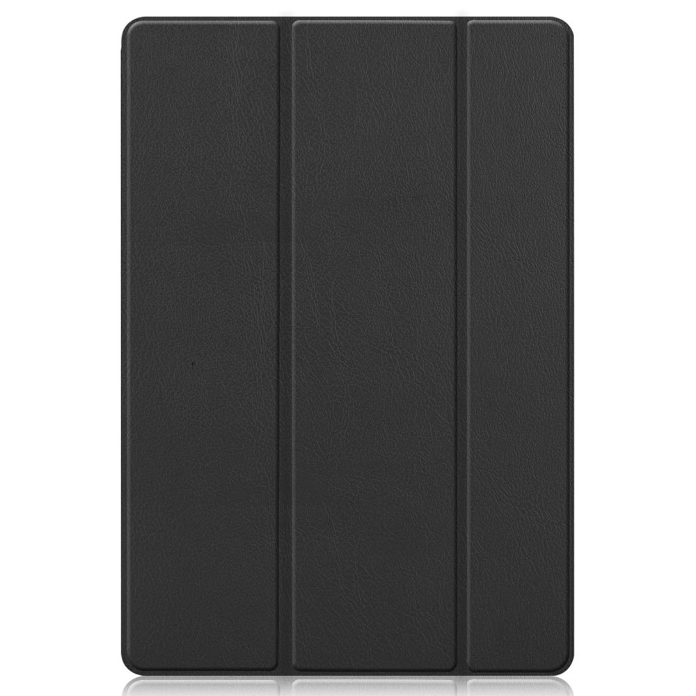 Samsung Galaxy Tab S8  Plus / Tab S7  Plus Leder Tasche Smart Cover Hülle Litchi Look   S-Pen Halterung - Schwarz
