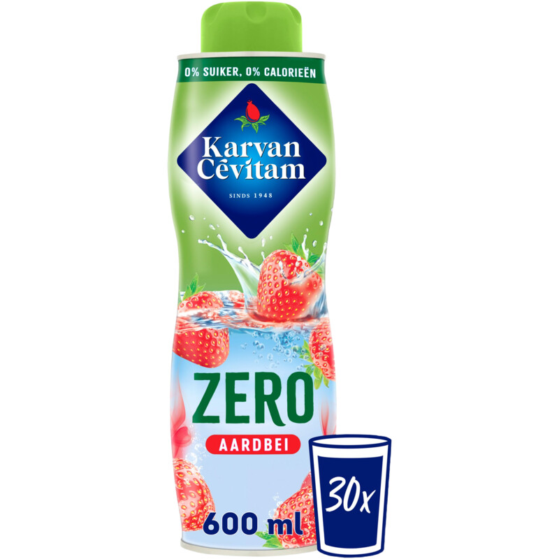 Karvan Cévitam Zero aardbei siroop
