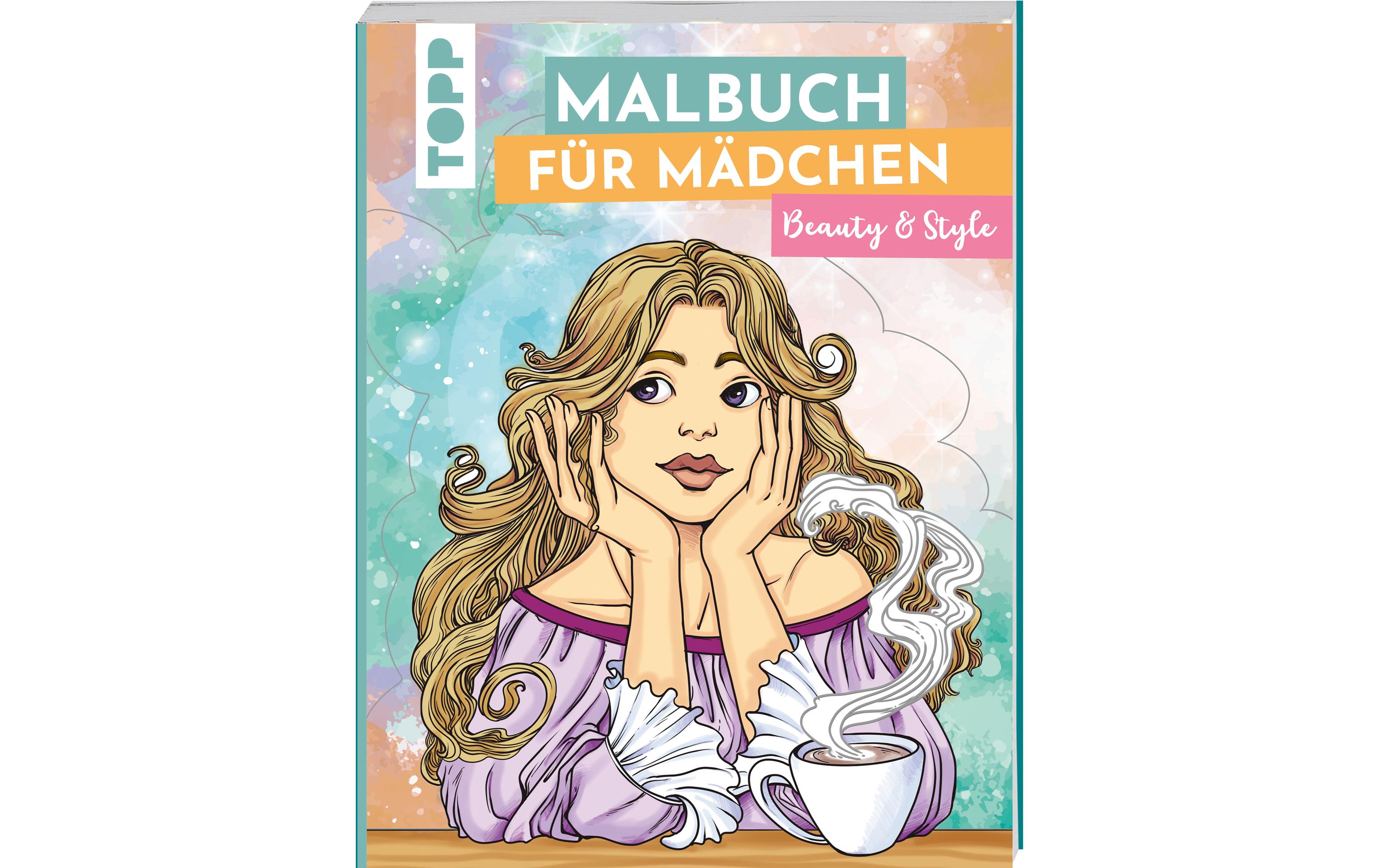 Malbuch für Kinder Beauty & Style 96 SeitenBuch für stundenlangen Malspass