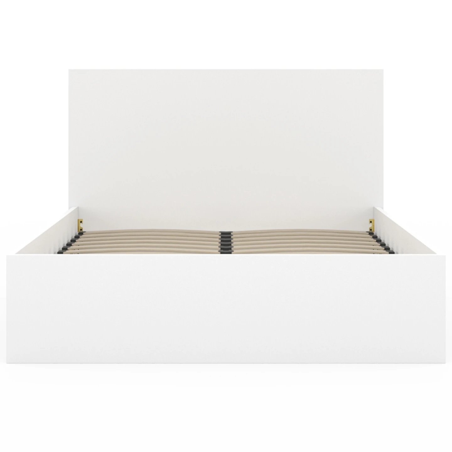 Lit coffre double SEASIDE avec tête de lit et sommier 140 x 190 cm blanc