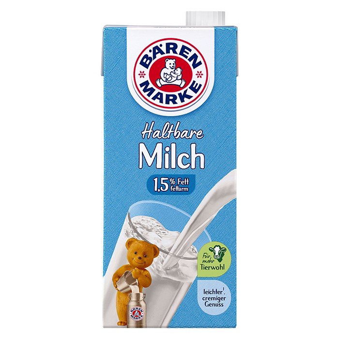 BÄRENMARKE H-Milch 1 l, 1,5 %