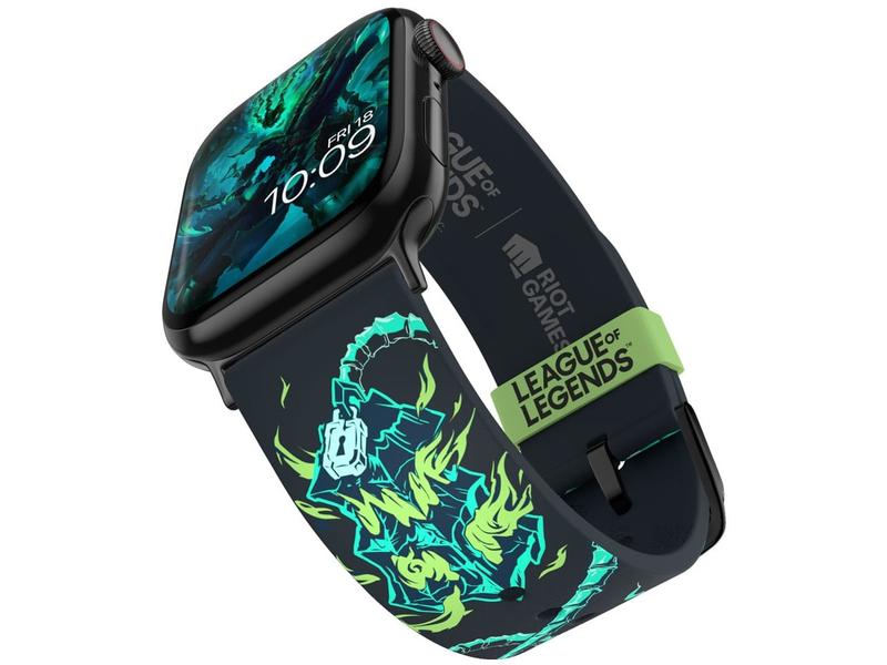 Moby Fox Armband Smartwatch League of Legends Thresh 22 mm Offiziell lizenziertes Armband aus hochwertigem Silikon