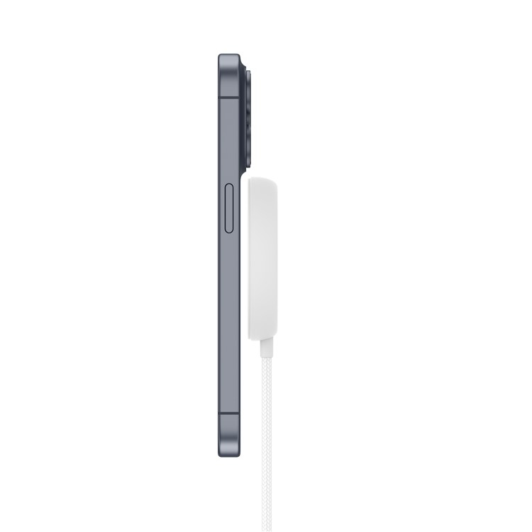 (1.5m) 15W Qi2 USB C auf MagSafe Ladegerät Magnetischer Wireless Charger mit Kickstand - Weiss