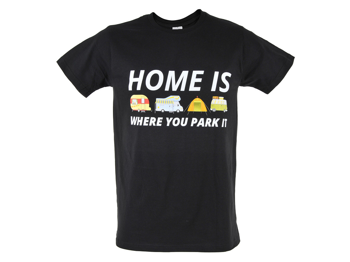 Obelink Home is where you park it T-shirt - Black