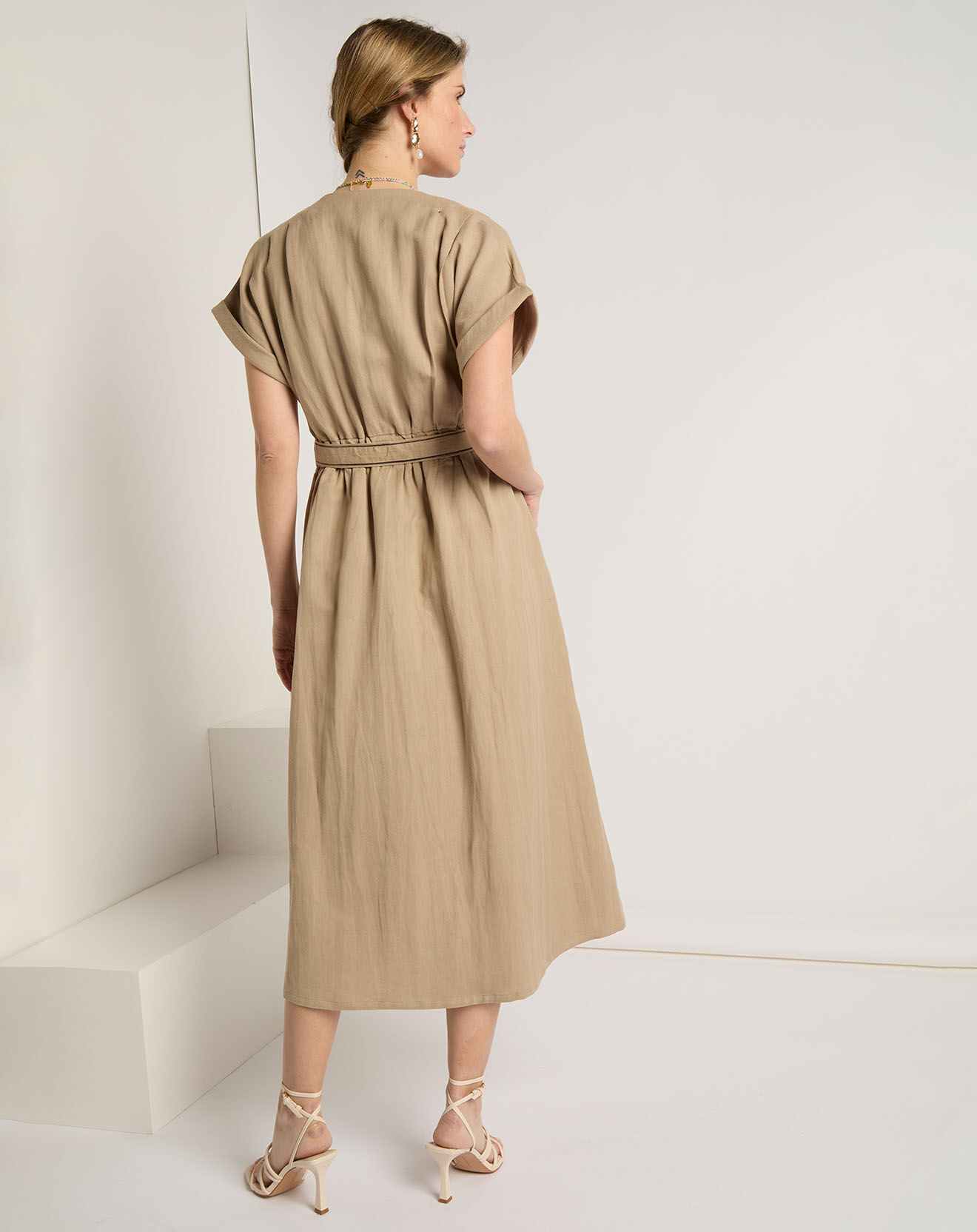 See u Soon Robe en Lin & Coton Roxane beige